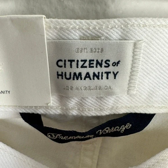 Citizens of Humanity Horseshoe Jean Jicama White Barrel Leg Size 25 Cotton - Picture 4 of 13